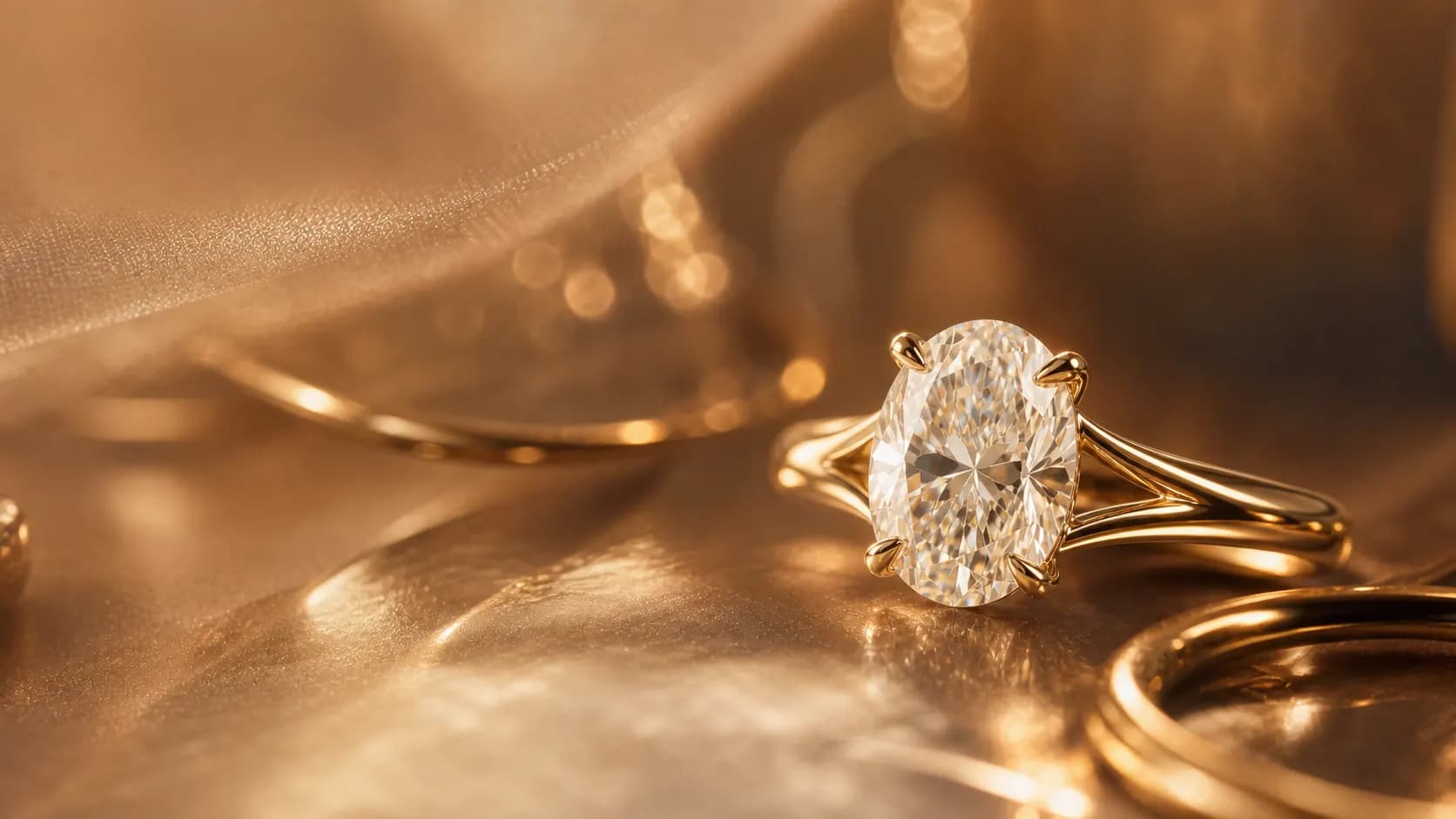 Rose-gold jewellery detail illustrating a luxury ecommerce experience
